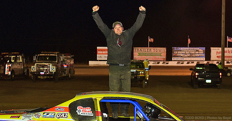 Mitch Hovden won the Holley USRA Stock Car feature and took one step closer to securing his fifth Summit USRA Weekly Racing Series national title.