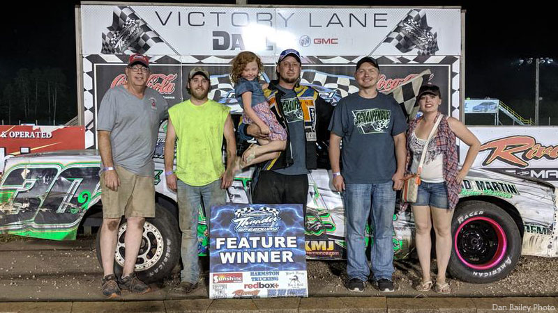 Troy Hovey won the Cook Racing Supplies USRA Hobby Stock feature.