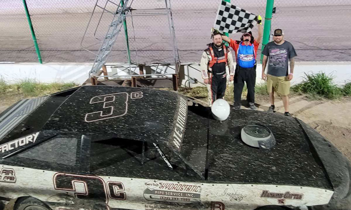 Colin Deming won the Medieval USRA Stock Car main event.