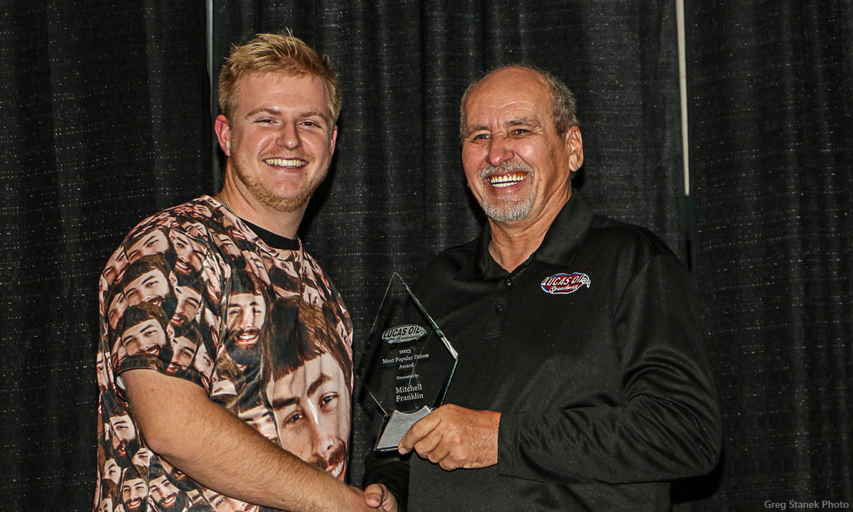USRA B-Mod driver Mitchell Franklin won the Most Popular Driver Award, determined through online fan voting.