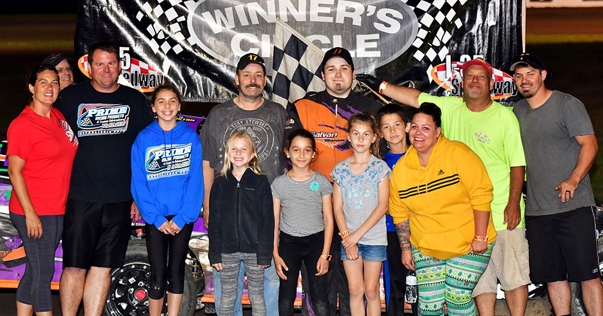 Chase Galvan won the Out-Pace USRA B-Mod main event on Saturday, May 19, at the I-35 Speedway in Winston, Mo.