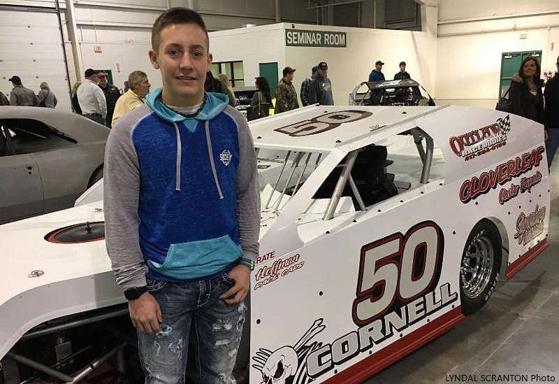 Kaeden Cornell, who just turned 16, is eager for the 2017 USRA B-Mod season at the Lucas Oil Speedway.