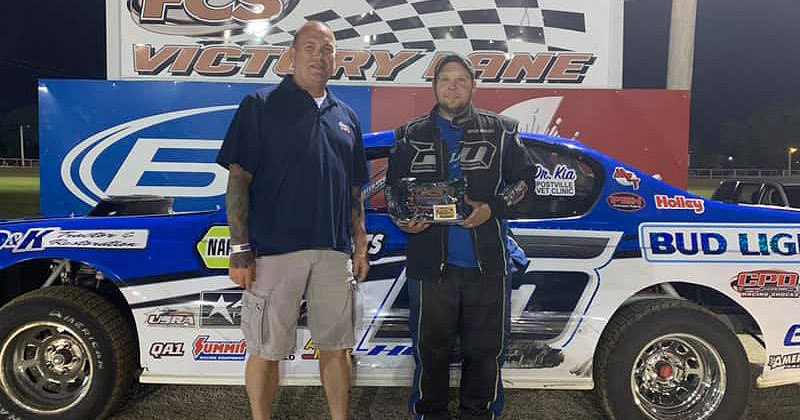 Mitch Hovden won the American Racer USRA Stock Car main event.