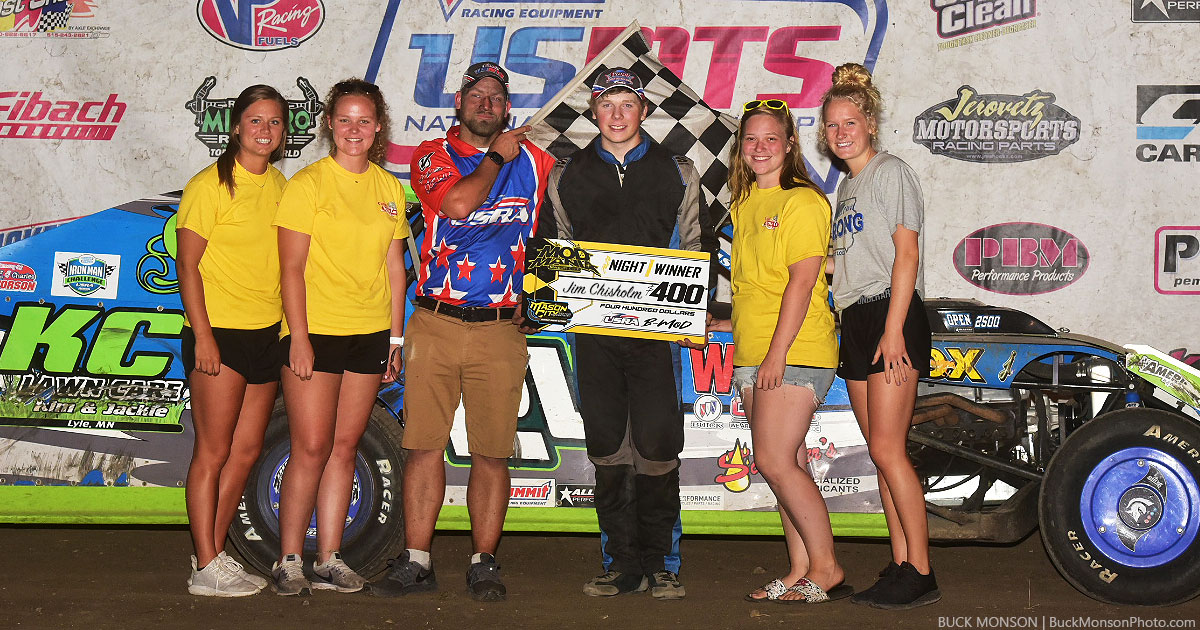 Jim Chisholm won the USRA B-Mod main event.