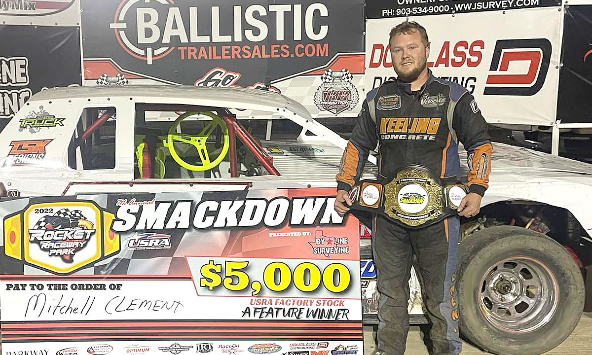 Mitchell Clement won the Sunoco USRA Factory Stock main event.