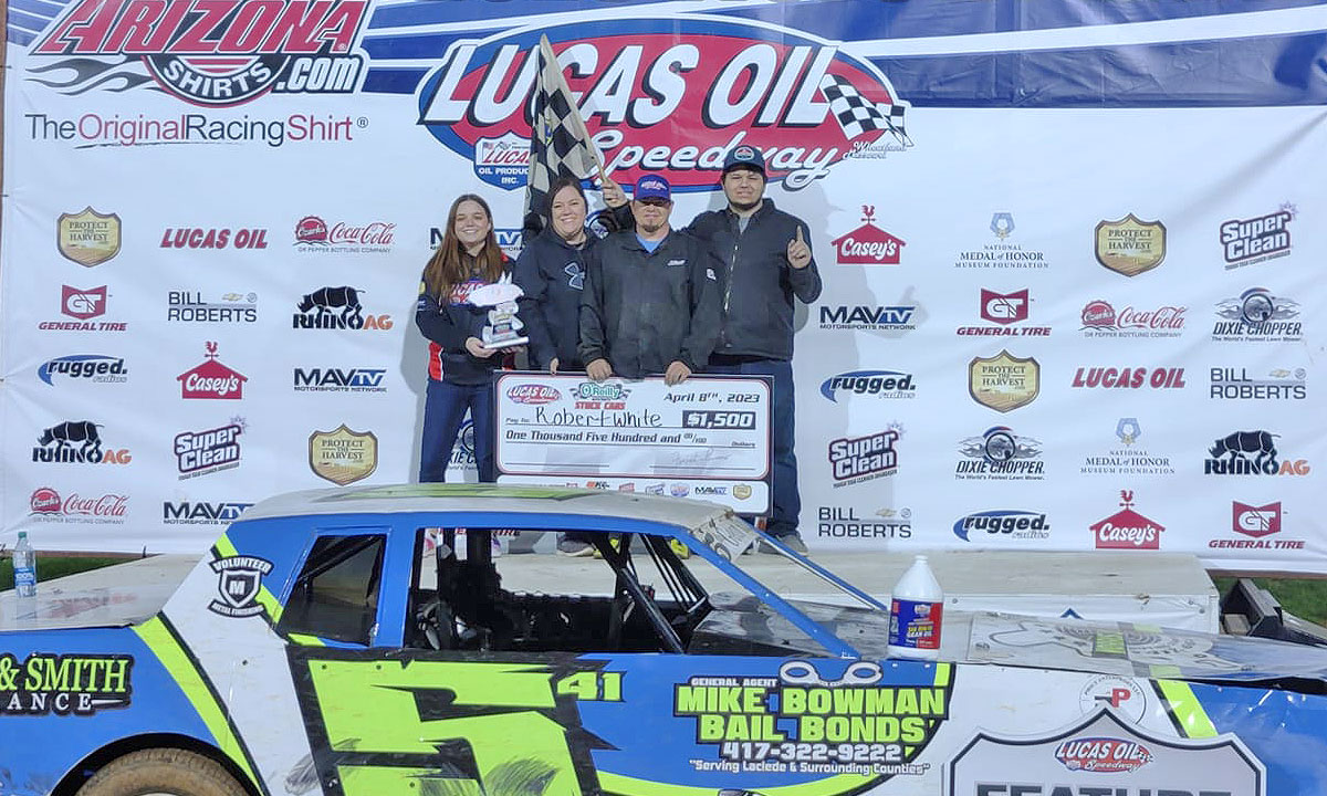 United States Racing Association White Takes Usra Stock Car Feature At Lucas Oil Speedway