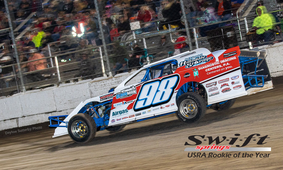 Kenton Allen earned Swift Springs Rookie of the Year honors in the USRA Modified division.