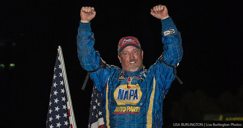 Kevin Anderson collected his second USRA Stock Car win of the season on Friday, May 25, at the Lakeside Speedway in Kansas City, Kan.