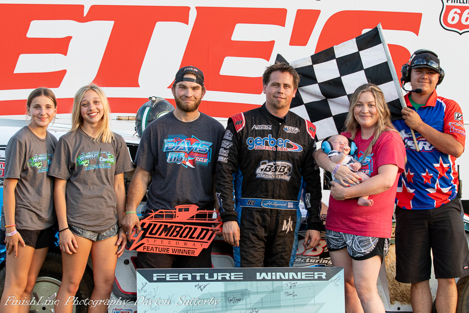 Tyler Davis won the USRA Modified makeup main event from the rainout on May 20 and the regular main event.